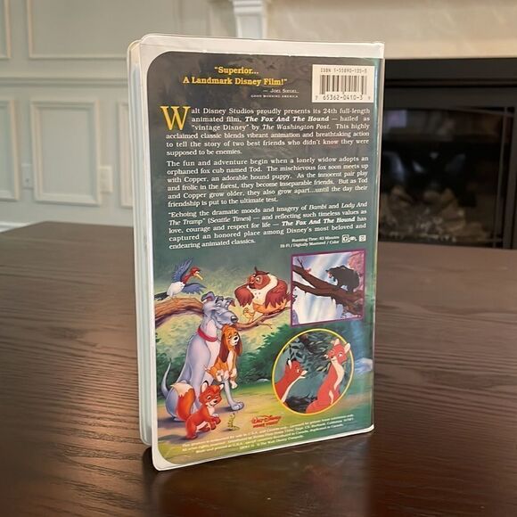 COPY - Disney’s Original The Fox and the Hound on VHS - The Classics Black Diam… - Picture 4 of 5